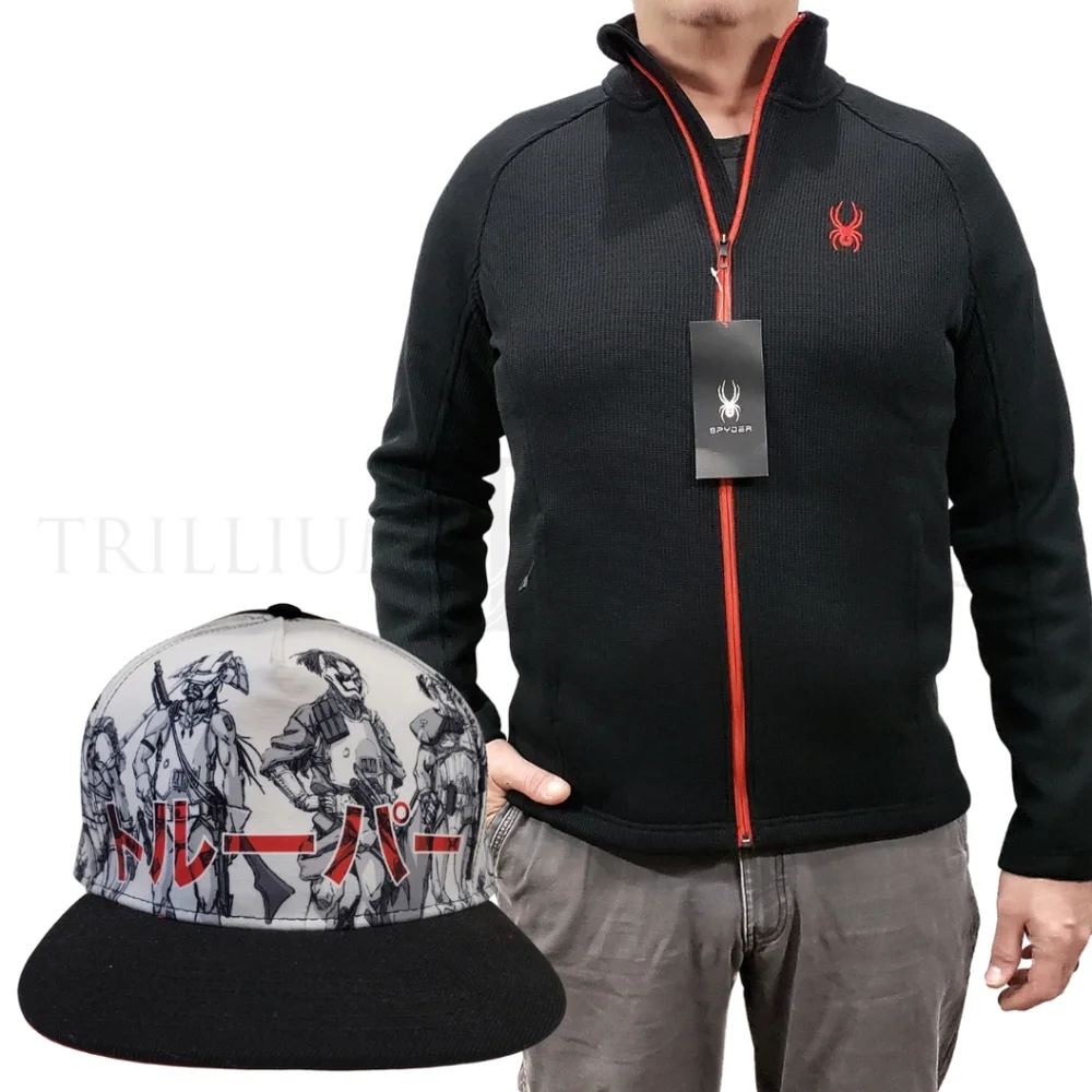 BUNDLE: Spyder Constant Full Zip Sweater Medium & Concept One Star Wars Cap Hat - Picture 1 of 14
